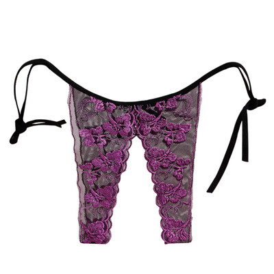 

Sexy Panties For Women Embroidery Lace Transparent Sexy Hollow Out Thongs Erotic Lingerie Sexy Underwear Low Rise Femme