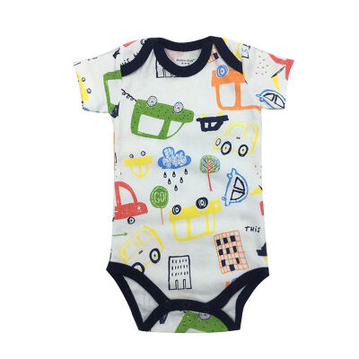 

Fashion Newborn Outfit Baby Boys Girls Bodysuits Summer Cartoon Print Short Sleeve Jumpsuit Infant Kids Playsuit New