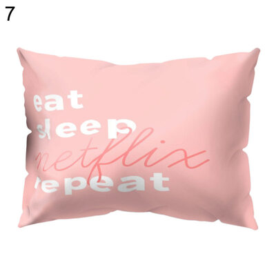 

Unique Letters Print Pillow Case Cushion Cover Sofa Bed Car Cafe Office Decor