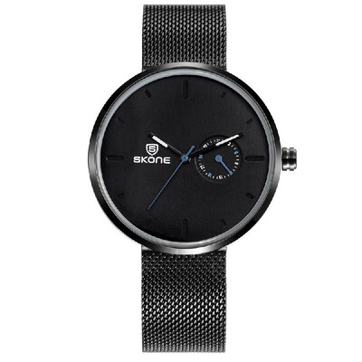 

SKONE Fashion Casual 3ATM Water-resistant Women Quartz Watch Stainless Steel Band Luxury Female Lady Dress Wristwatch Calendar Rel