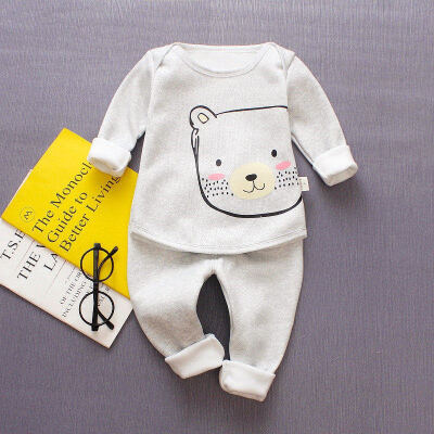 

Newborn Baby Boys Girls Warm Clothes Sets Outfits Cotton Sports Suit Kids Baby Boys Girls Clothing Pajamas Sets 1-4Y