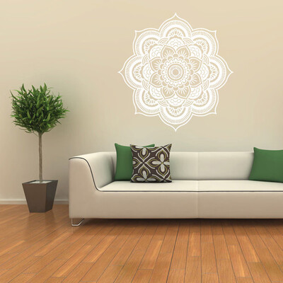 

Gobestart Mandala Flower Indian Bedroom Wall Decal Art Stickers Mural Home Vinyl Family BK
