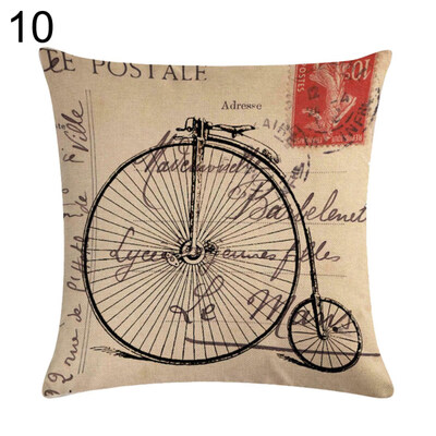 

Lovely Bike Letter Throw Pillow Protector Case Cushion Cover Bedding Articles