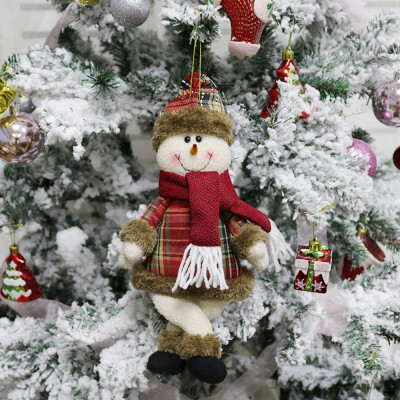 

Toponeto Christmas Ornament Santa Snowman Reindeer Toy Doll Hang Party Decoration