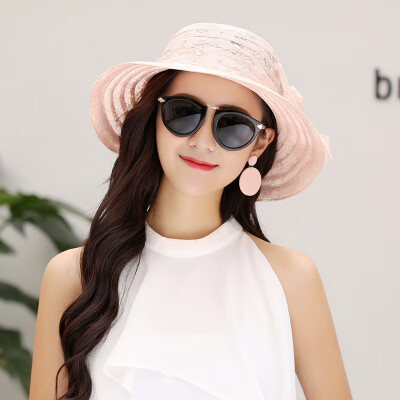 

Beach hat Blue Korean version Baitao summer foldable seaside sunscreen hat outing sunhat cool hat