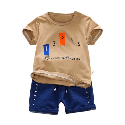 

Summer Baby Boys Clothes Sets Short Sleeve Letter Print T-shirtShorts Children Casual Outfits