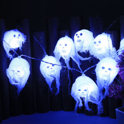 

New 2019Halloween Party 2m LED Colorful Light Cosplay Party Skull Shape Funny Personality String Lights