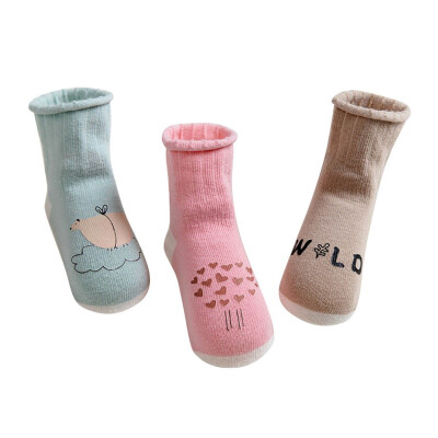 

3pcs Baby Sock Cartoon Cotton Baby Socks Newborn Socks No-slip Infant Cotton Socks