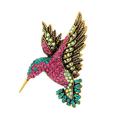 

Elegant Wildlife Shape Brooches Pin Alloy Rhinestones Inlaid Women Clothes Hat Decors Jewelry