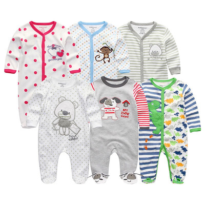 

6PCS Cartoon Unisex Baby Girl Clothes Cotton Jumpsuit Baby Rompers Babywear Newborn Baby Boy Clothes Bebe Girls Clothing Sets