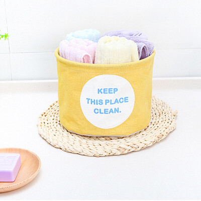 

〖Follure〗Cotton Linen Desktop Storage Basket Sundries Storage Box