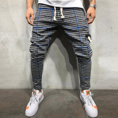 

Gobestart Mens Casual Line Long Pant Sport Straight Hip Hop Slim Fit Trousers Jeans