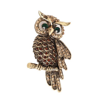 

Vintage Owl Brooch Scarf Clip Crystal Brooches Pin Broches Jewelry for Women Lady Sweater Hats Buckles