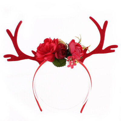 

Tailored Christmas Cute Headband Santa Xmas Party Decor Double Hair Band Clasp Head Hoop