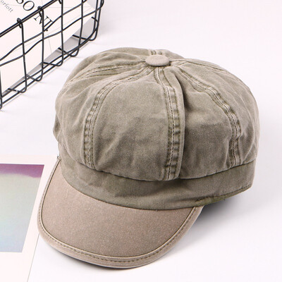

South Korean women spring&summer retro British cowboy newsboy painter hat Korean bud beret pumpkin octagonal hat tide
