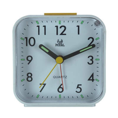 

Square Mute Small Alarm Clock Student Bedside Table Clock Battery Powered Travel Alarm Clock