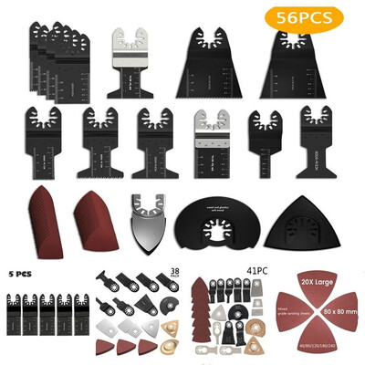 

5384156pcs High Carbon Steel Saw Blades Kit Oscillating Multi Tool for Fein Bosch Makita
