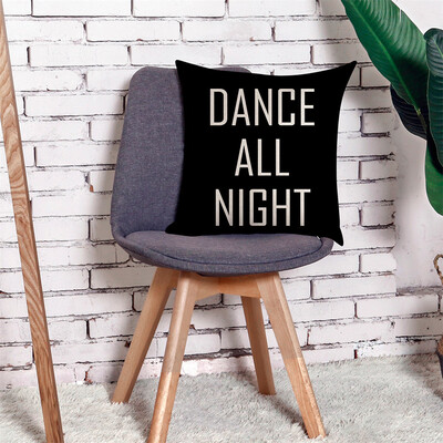 

〖Follure〗Home Cushion Cover Dance All Night Sleep All Day Throw Pillowcase Pillow Covers