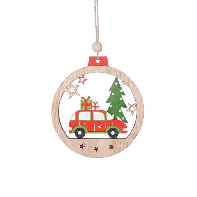 

Kids Bedroom Decor Christmas Gift Desk Wooden Car Shape Decoration Christmas Tree Pendant Children New Year Cute Ornaments