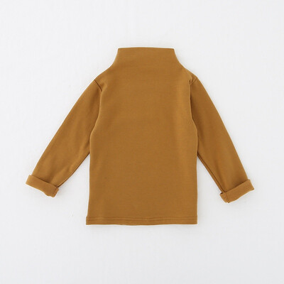 

New Winter Baby Girls T Shirt Long Sleeve Turtleneck Solid Color T-shirt Bottoming Shirt Cotton Toddler Childrens Clothes