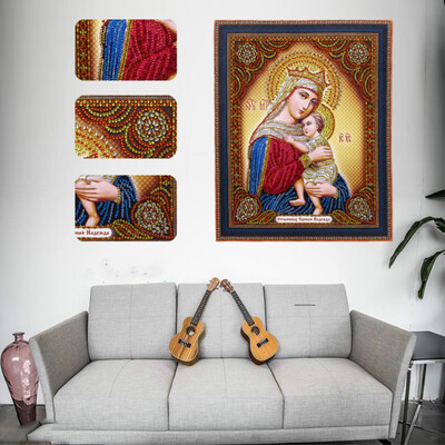 

Gobestart Special Shaped Diamond Painting DIY 5D Partial Drill Cross Stitch Kits Crystal R