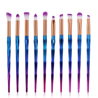 

10pcs Diomand Shape Makeup Brushes Pincel Set Eyes Shadow EyeLiner Concealer Powder Facial Cosmetic Brush Beauty Tool Kit