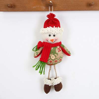 

Gobestart Christmas Ornaments Gift Santa Claus Snowman Reindeer Toy Doll Hang Decorations