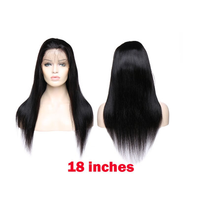 

14-18 Lace Front Human hair wigs Water Wave Straight Virgin Human Hair Wigs with Hair Wigs for women