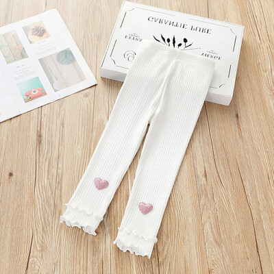 

Kids Leggings Autumn Girls Leggings Children Cute Stretchy Warm Heart-shaped print Trousers Bottoms Candy Girls Pants 25