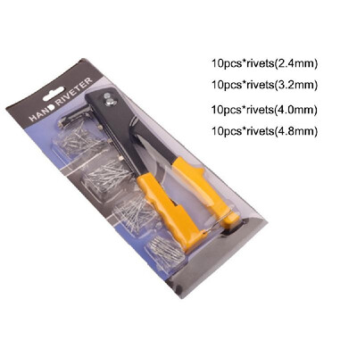 

Stainless Steel Riveter Manual Double Handle Rivet Tool Metal Woodworking Hand Tools Repair Kit