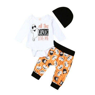 

My First Halloween Newborn Baby Boy Girl Romper Jumpsuit Pants Clothes Outfit