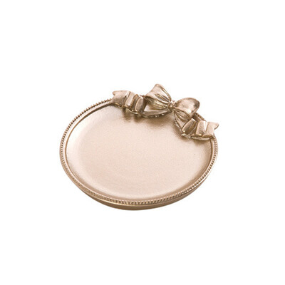 

Golden Jewelry Tray Bedroom Living Room Decoration Necklace Jewelry Crafts Trinket Tray Organizer