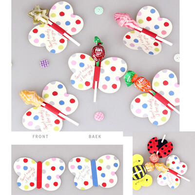

Gobestart 50pcs Cute Insect Paper Candy Chocolate Lollipop Sticks Cake Xmas Decor Party