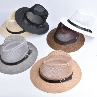 

Women Spring Summer Sum Cap Hollow Out Wide-Brim Fedora Hats Bowler Floppy Straw Caps Beach Sunhats