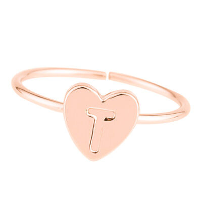 

Fashion Adjust Gold Silver Color Heart Letters Rings For Women Name Ring Set Female Jewelry