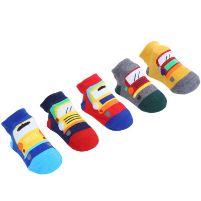 

Socks Set Short Tube Baby New Non-Slip Floor Sock Cute Cartoon Breathable Sweat Different Colors 5 Pairs One Pack