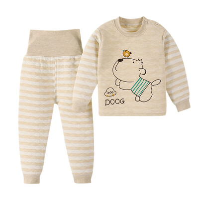 

Kids Boys Girls Thermal Underwear Set Girls Pajamas Cute Cartoon Printed T-shirt Tops Pants For Toddler Kid