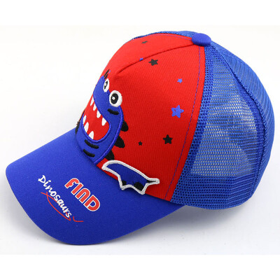 

Male Female Primary Cecondary School Students Outdoor Activities Small Dinosaur Pattern Sunshade Breathable Mesh Cap Sun Hat