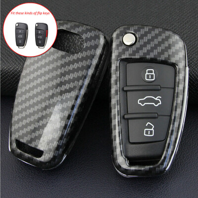 

Car Auto Black Key Case Cover Protector Fob Shell Holder Accessory For Q3 Q7 TT