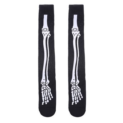 

Halloween Knee Length Skeleton Socks Novelty Knee High Socks for Party
