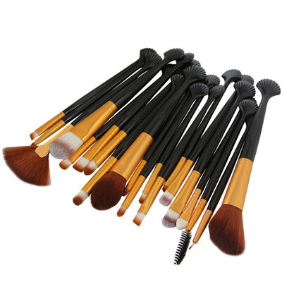 

SHOUHENGDA 20Pcs Shell Shape Powder Eye Shadow Contour Concealer Foundation Cosmetic Makeup Tool Brushes Set