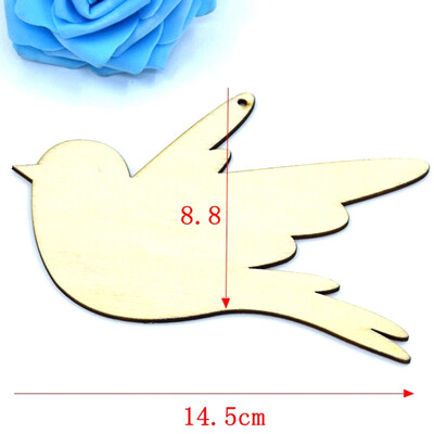 

Wooden Dove Bird Shape Bird For Tree Embellishments Mixed Decorative Pendant