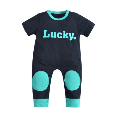 

2019 Fashion Summer Baby Boy Girl Newborn Jumpsuit Short Sleeve Cotton Rompers 0-24 Months Rompers Baby Clothes