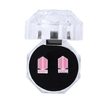 

Kpop BTS Blackpink GOT7 Earrings Plastic Resin Ear Studs Women Men simple chic jewelry1 Pair