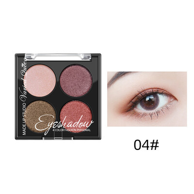 

High Pearl Eye Shadow 4 Colors Pearl Eye Shadow Eye Shadow Makeup Waterproof Multicolored Eye Shadow Plates