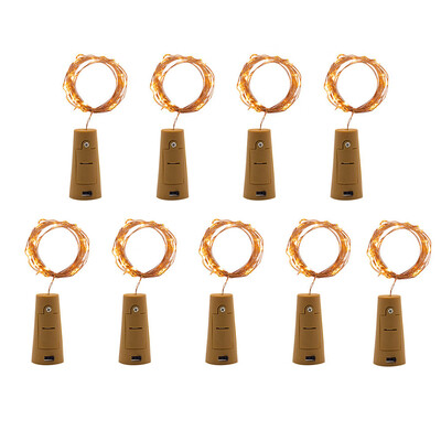 

Gobestart 9Pcs Cork Shaped LED Night Light Starry Light Wine Bottle Lamp For Party Decor