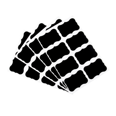 

New 49 X 34mm 36Pcs Kitchen Blackboard Sticker Black Chalkboard Chalk Board Decals For Craft Jar Organizer Labels Black