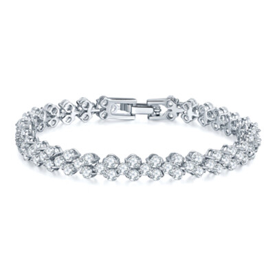 

Luxury Crystal Bracelet Fashion Sparkling Zircon Rhinestone Bangle Bracelets For Women Charm Jewelry Gift