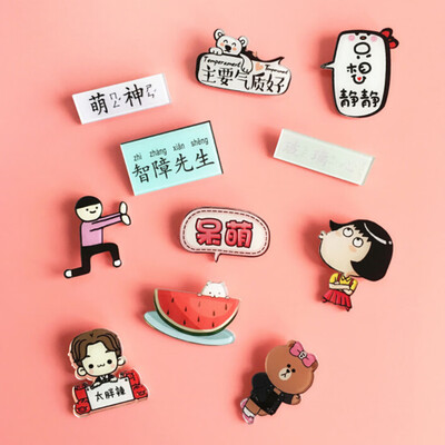 

1pcs Lovely Cartoon Icons on Fruit The Pin Kawaii Icon Badge Icons on The Backpack Badges for Clothing Acrylic Badges random