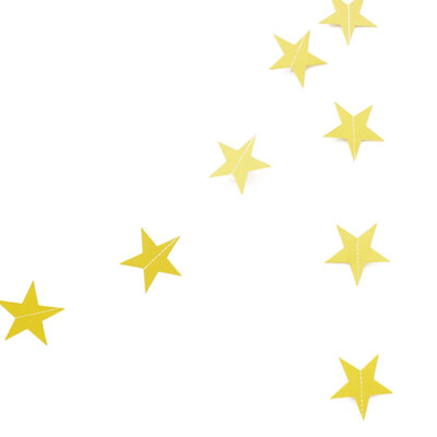 

4M Gold Silver Blue Five Stars Christmas Birthday Wedding Garland Hanging Ornaments Window Display Flag Party Decor Supplies